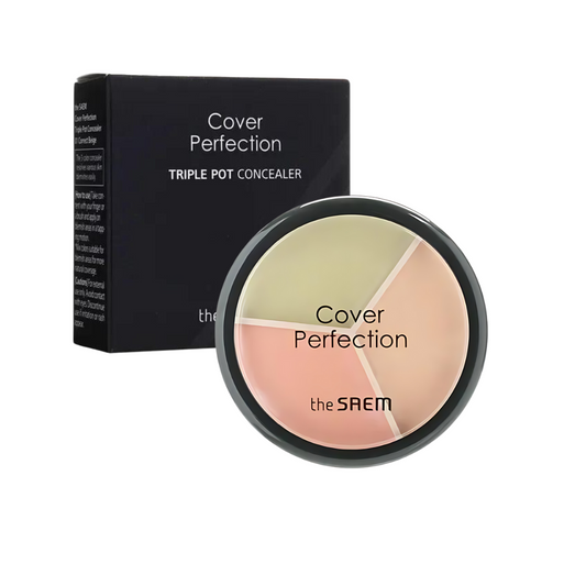 The Saem - Cover Perfection Triple Pot Concealer #01 Correct Beige