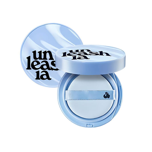 unleashia cushion foundation blue front inside