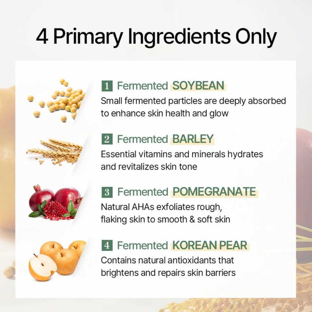 bean wheat pomegranate pear ingredients face serum